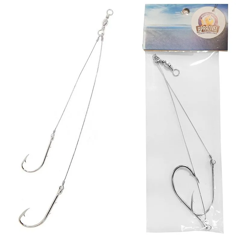 Anzol 4330 Duplo Para Isca Viva 6/0 e 8/0 - Aprazivel