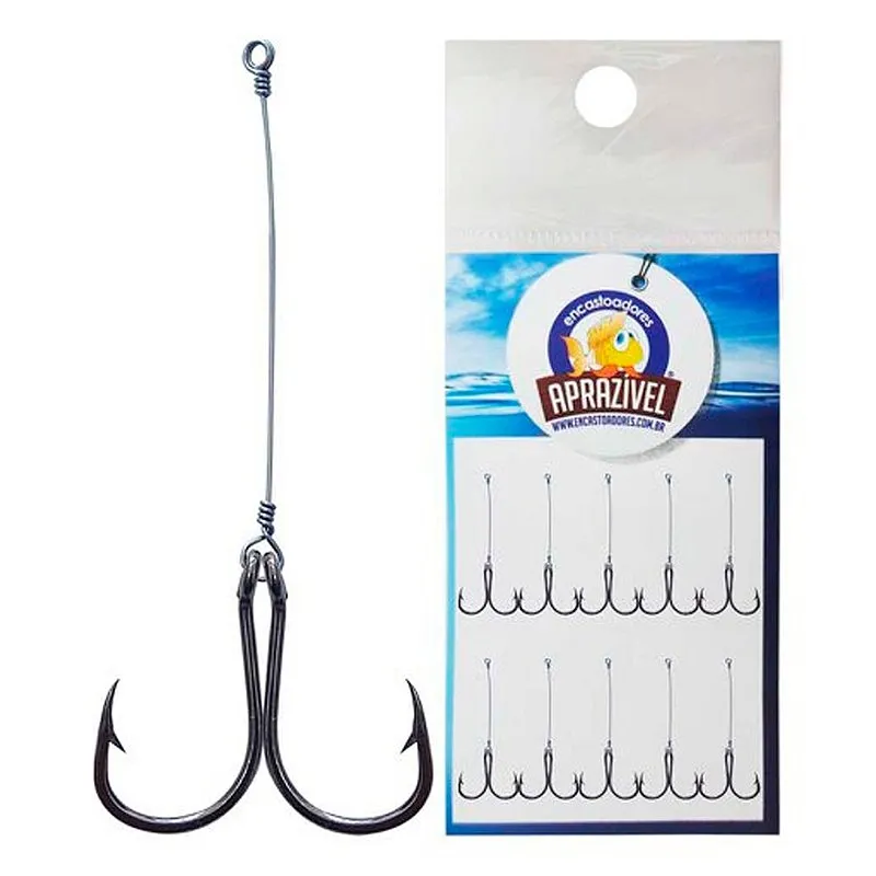 Anzol Tinu Duplo Encastor Rígido 10un - Aprazível