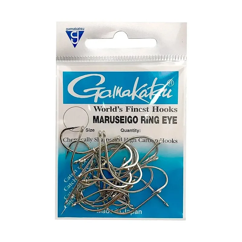 Anzol em Aço Carbono Maruseigo Ring Eye 25un - Gamakatsu