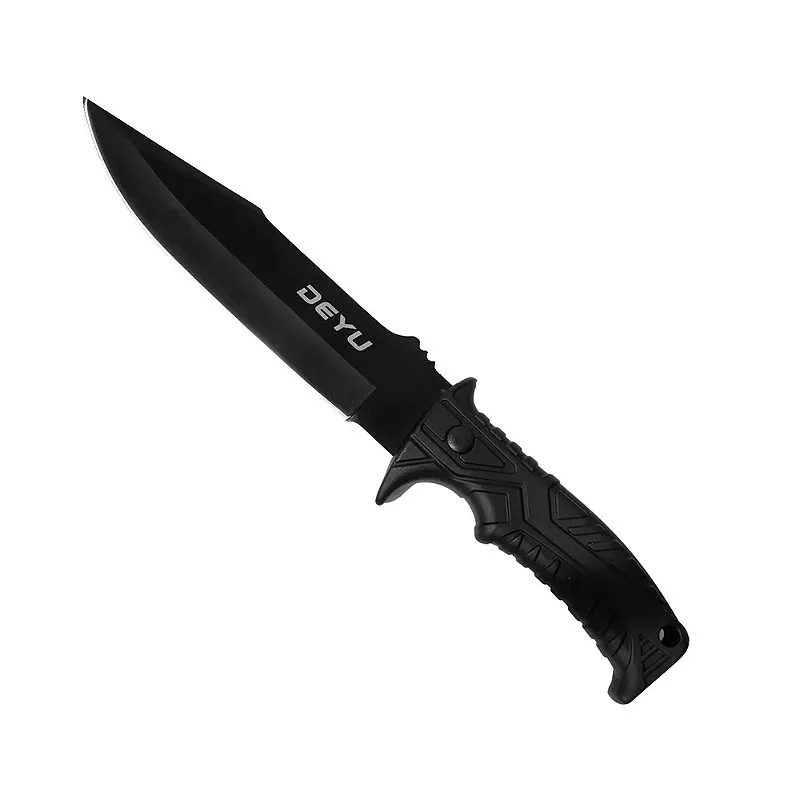 Faca Tática Aço Inox 3CR13 Lâmina Preta MF012 - Deyu
