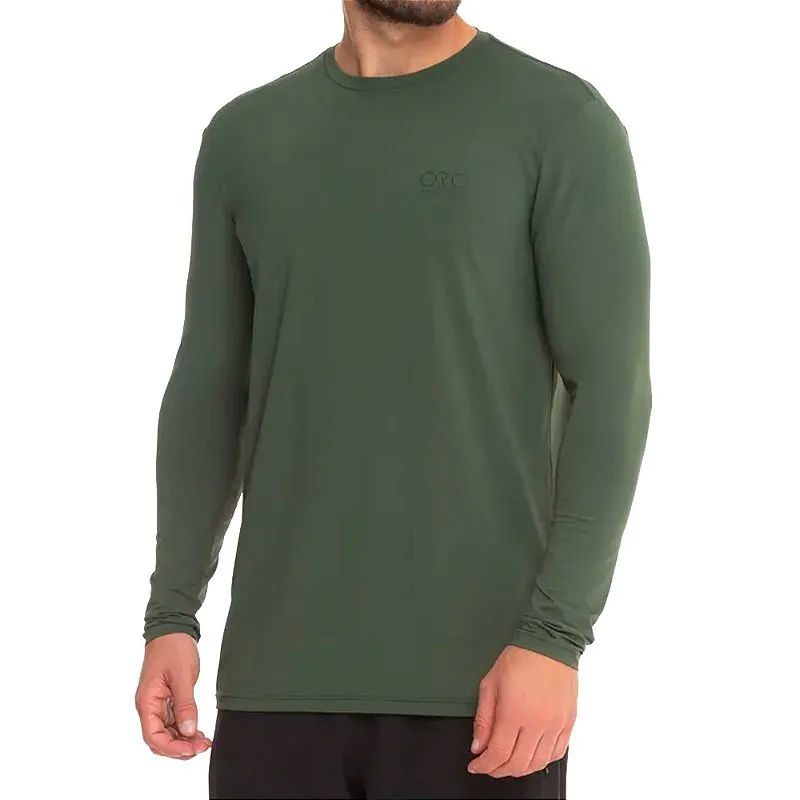 Camiseta Básica UV50+ ML Plus Size Verde Militar - Oro Adventure