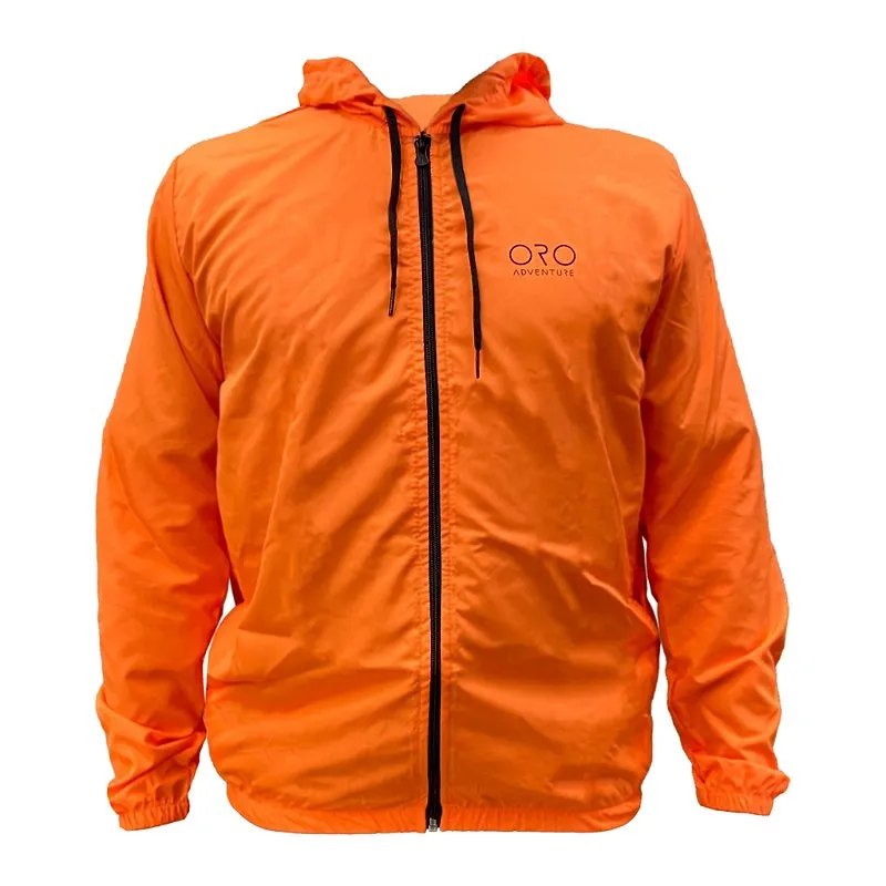 Jaqueta Corta Vento Masculino Laranja Neon - Oro Adventure