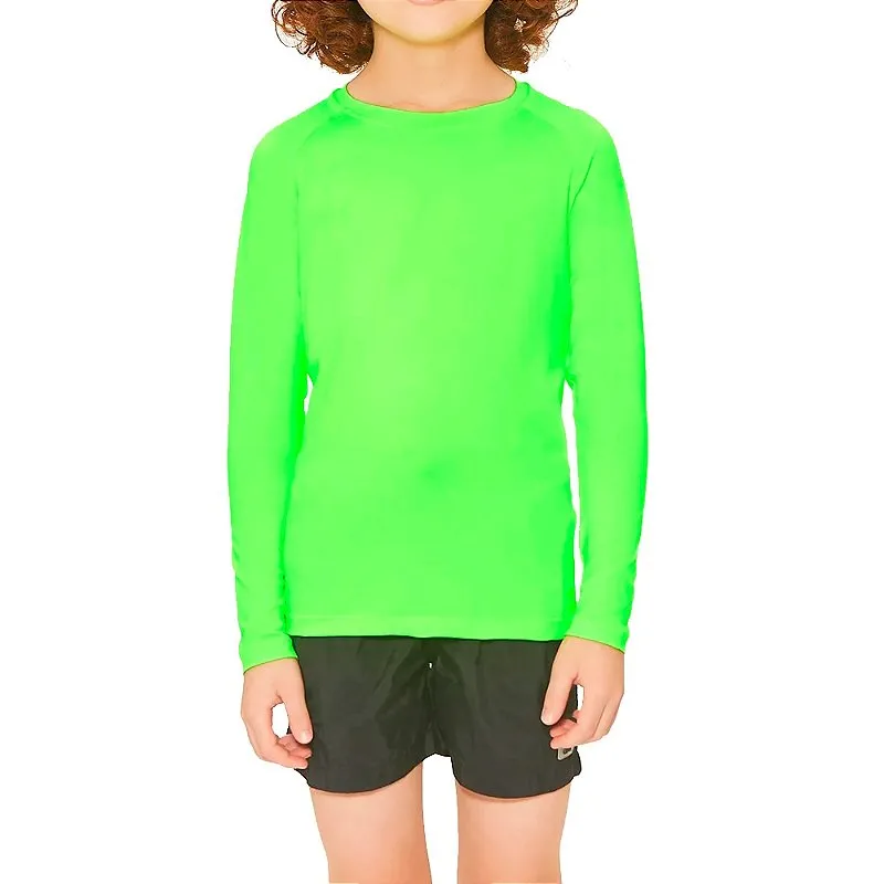 Camiseta Infantil Proteção UV50+ Verde Neon - Oro Adventure