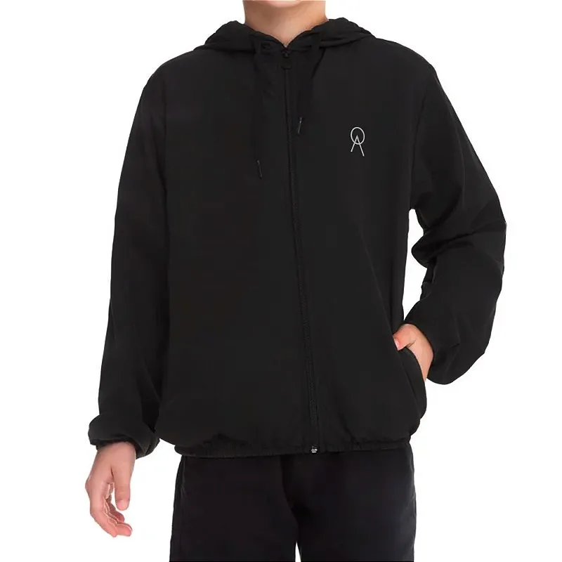 Jaqueta Corta Vento Infantil Repelente a Agua Preto - Oro Adventure
