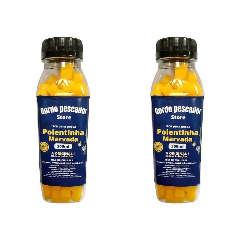 2 Polentinha Marvada Para Pesca Tradicional 300ml - Gordo Pescador