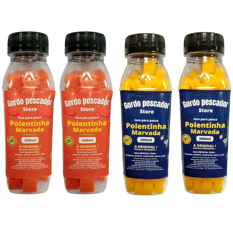 Kit 4 Polentinha Marvada Para Pesca 300ml - Gordo Pescador
