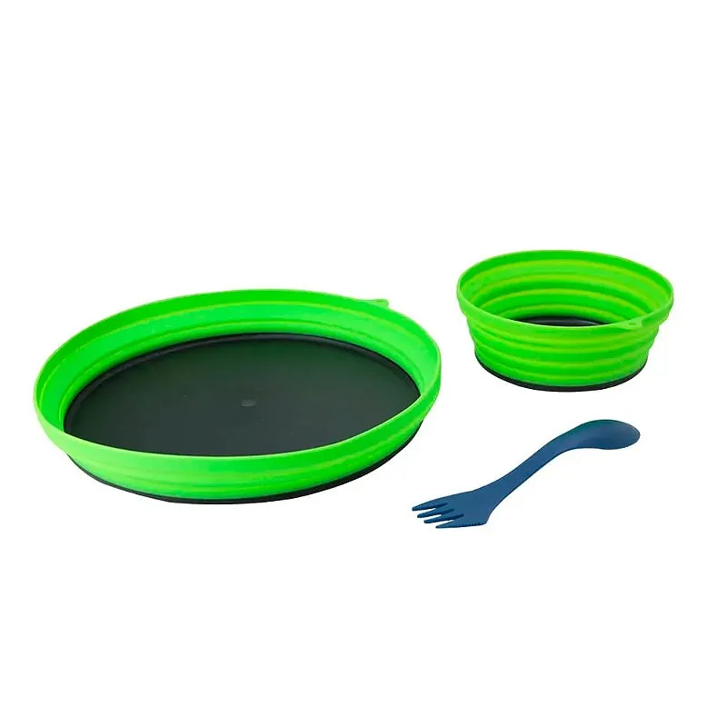 Conjunto de jantar dobrável Kit Dish com 3 peças - Azteq