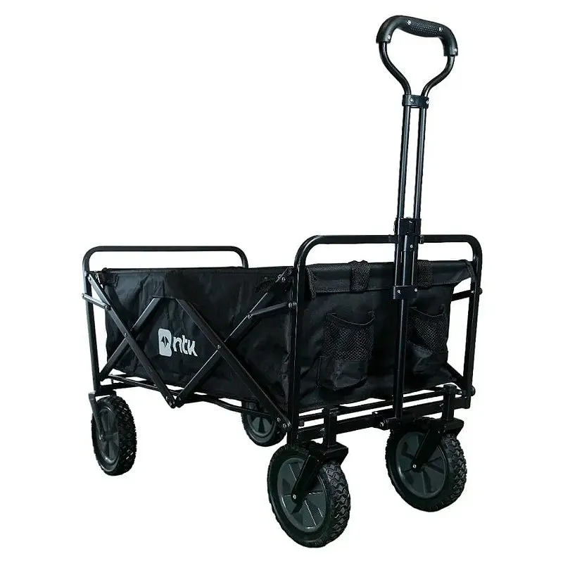 Carrinho Dobrável Para Camping Wagon Capacidade 80kg Preto - Nautika