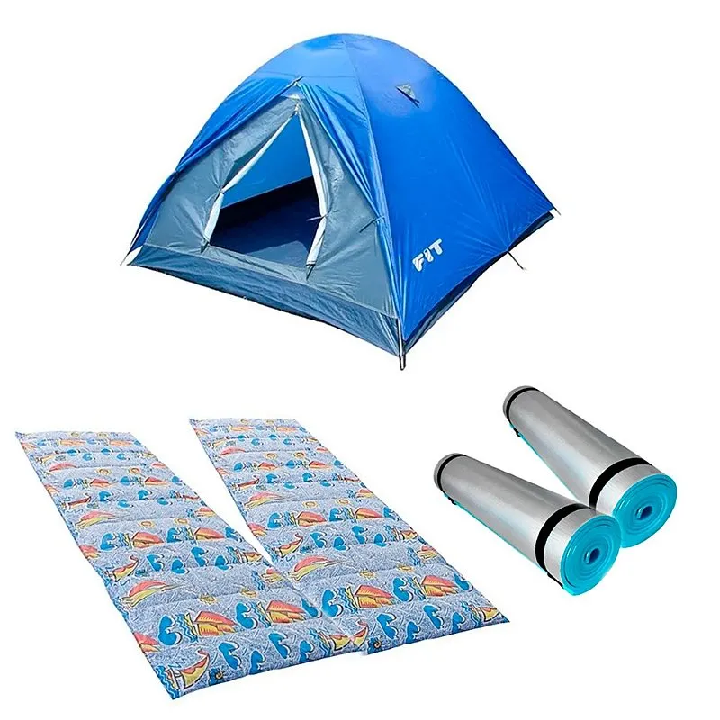 Barraca Fox 2/3 P + 2 Colchonete Solteiro + 2 Isolante Térmico