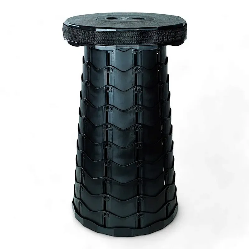 Banqueta IZY Telescópica Plástica Compacta Ajustável Suporta até 120 kg Preta - NTK