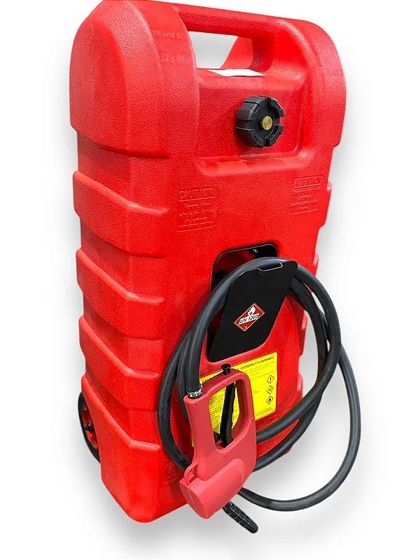 Tanque combustível 53 litros com roda, mangueira de abastecimento