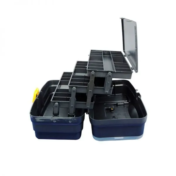 Caixa com 03 Bandejas Articuladas - 02 Compartimentos Superior