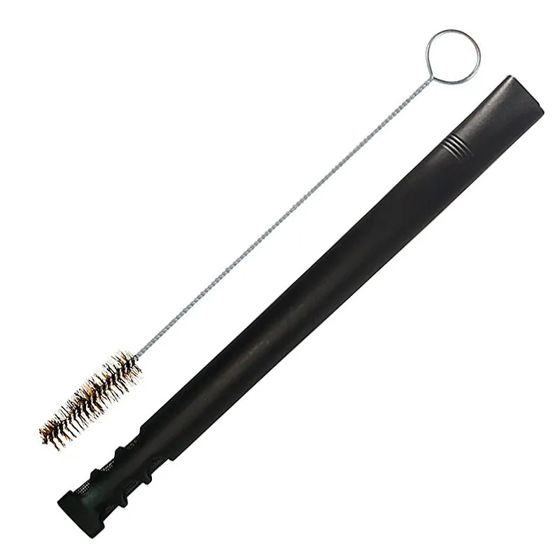 Bomba Terere Inox Preta Lisa Achatada Com Tela Furo Redonda V6 - Chacal