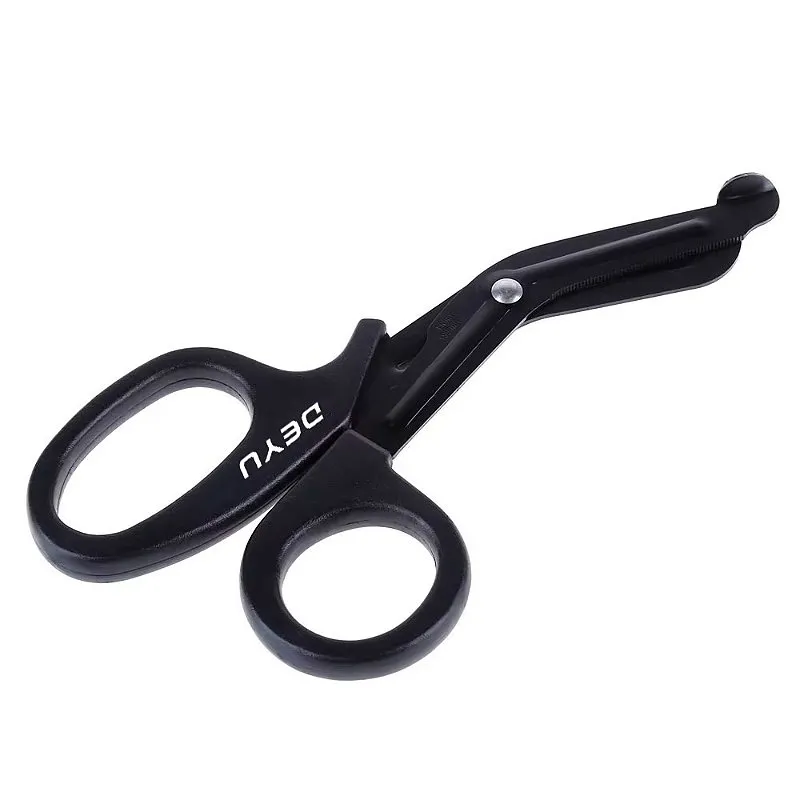 Tesoura Medica Primeiro Socorros Preta - Deyu