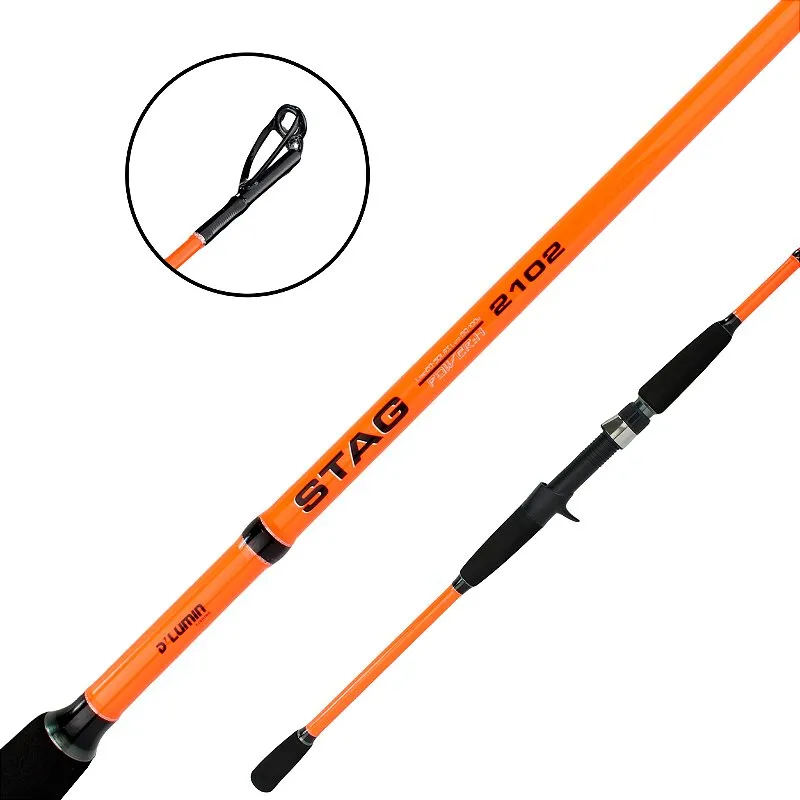 Vara Para Carretilha 2 Partes Stag 20-50Lb 210cm Laranja - Deyu