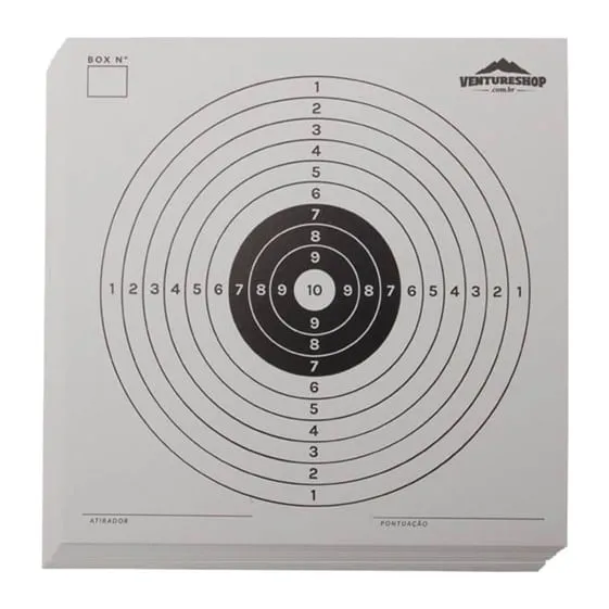 50 Alvos para tiro com arma, pistola, espingarda e carabina de pressão