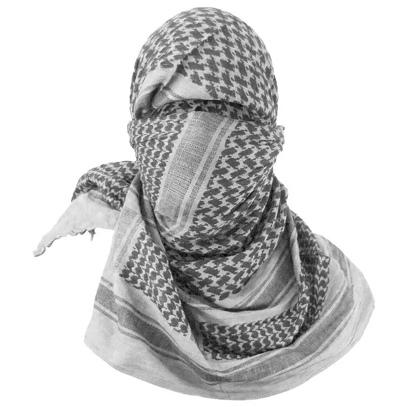 Shemag Lenço Branco e Preto - NTK