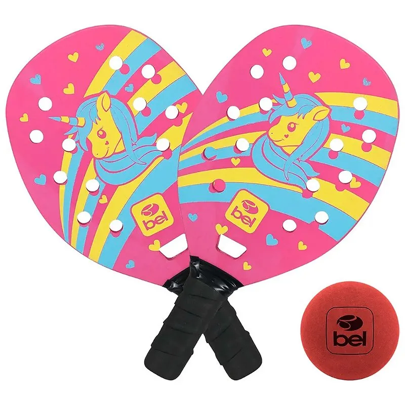 Kit Raquete Beach Tenis Iniciante Unicórnio  - Bel