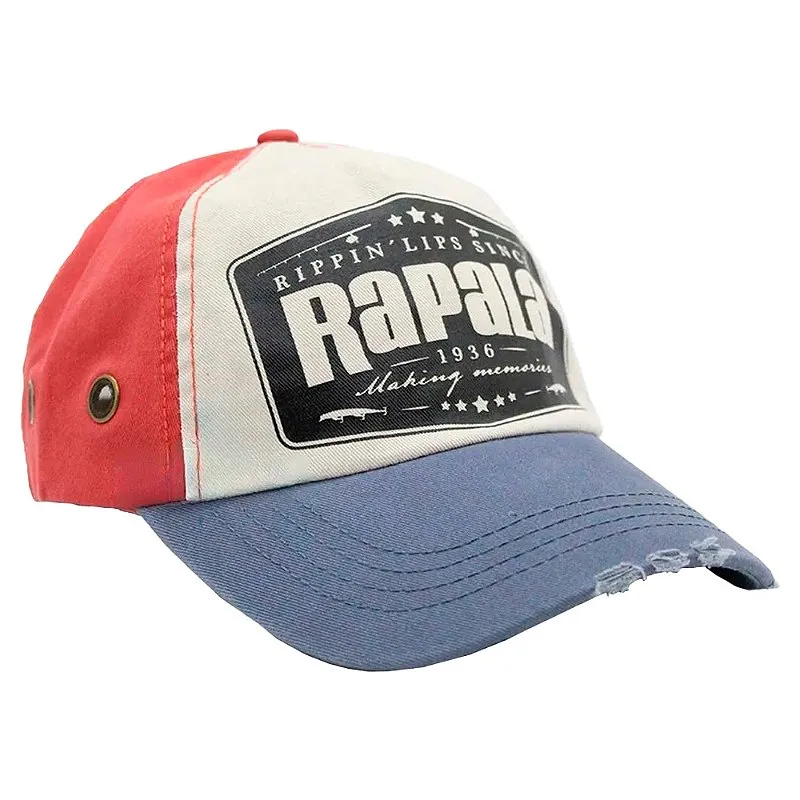 Boné Rapala Vermelho Creme Azul Preto 43GORATRIV - Rapala