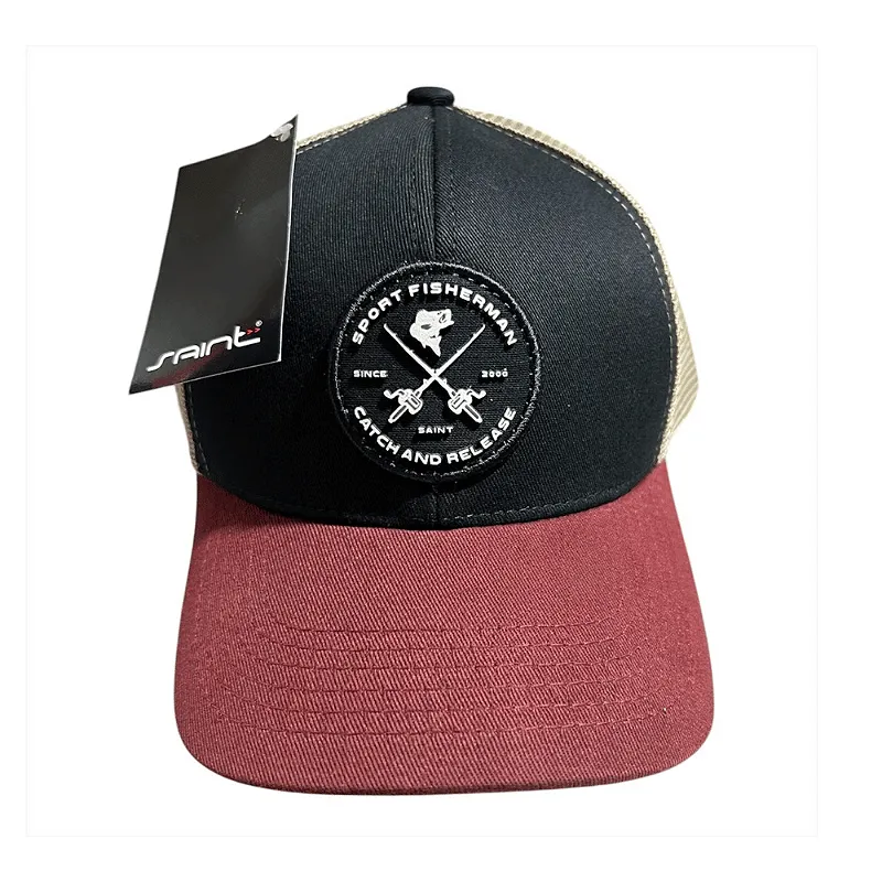 BONE SAINT SPORT FISHERMAN - PRETO/VERMELHO