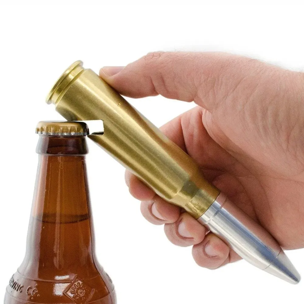 Abridor de garrafas Ammo TAG em formato de munição