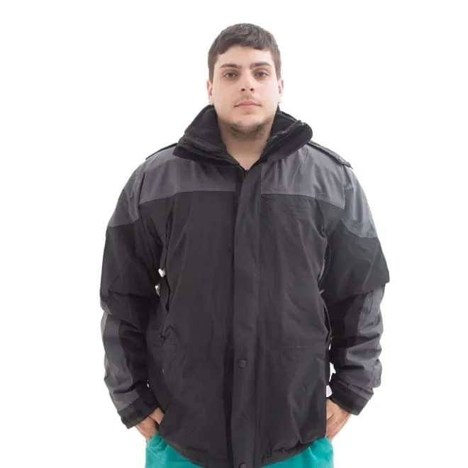 Abrigo Preto com Cinza Parkha Klima II - Trilhas e Rumos