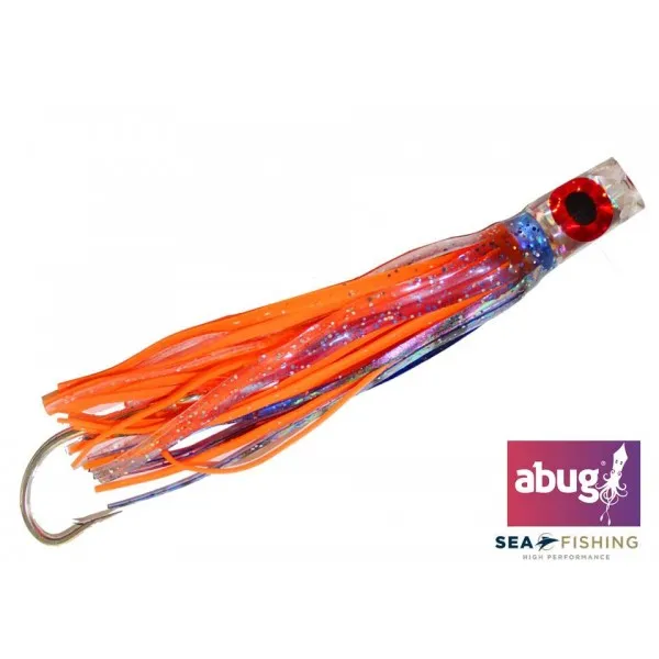Isca Sea Fishing modelo ABUG cor Laranja - 16,5 cm cm anzol