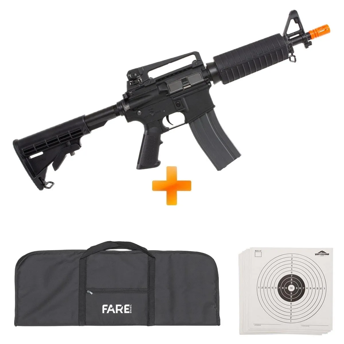 Airsoft M4A1 Rifle Carbine Light CM16 AEG - G&G + Capa + Alvos