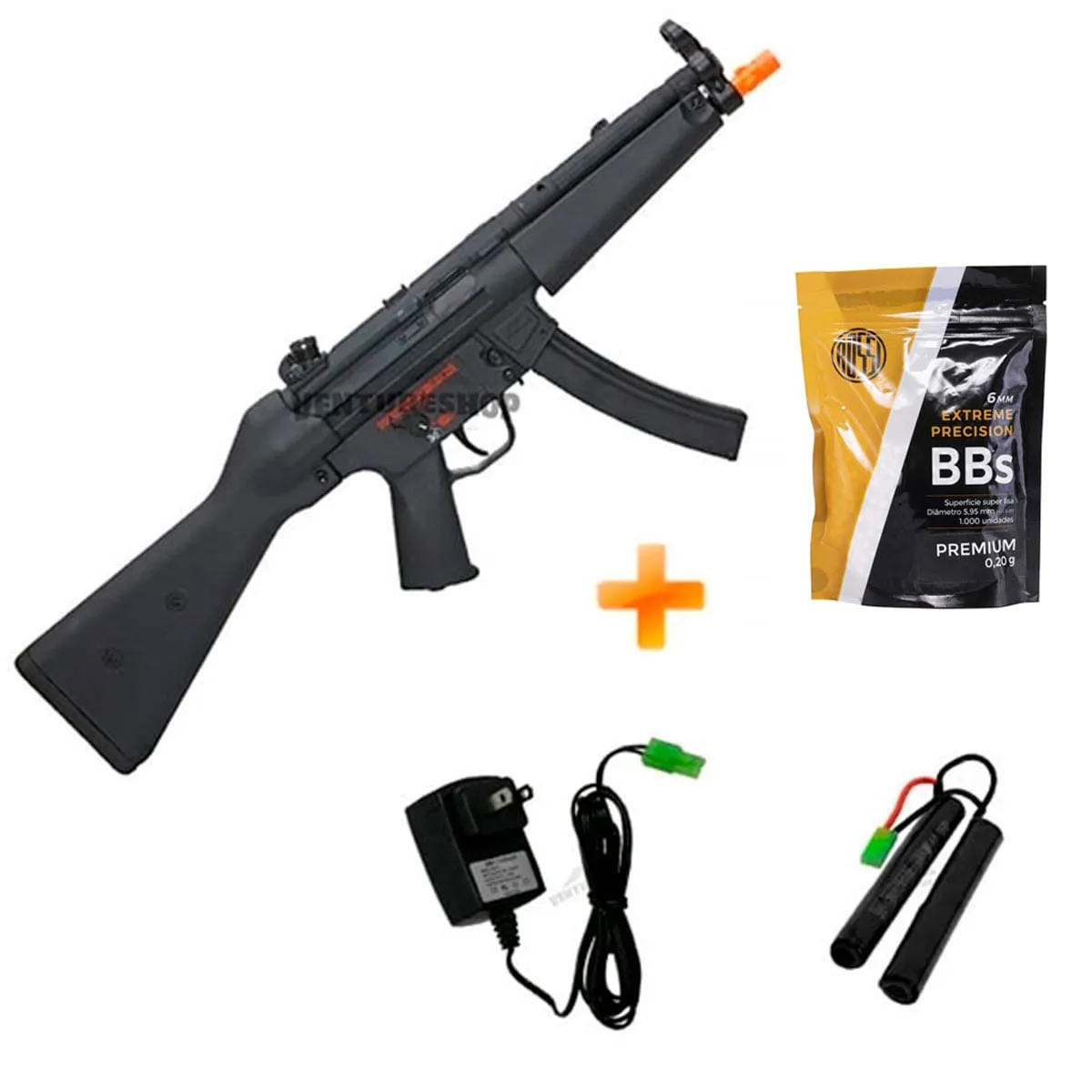 Airsoft MP5 A4 AEG Blow Back G&G + Carregador + Bateria + BBs