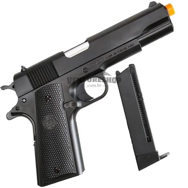 Airsoft Pistola Colt 1911 KWC Spring 6mm - Preto
