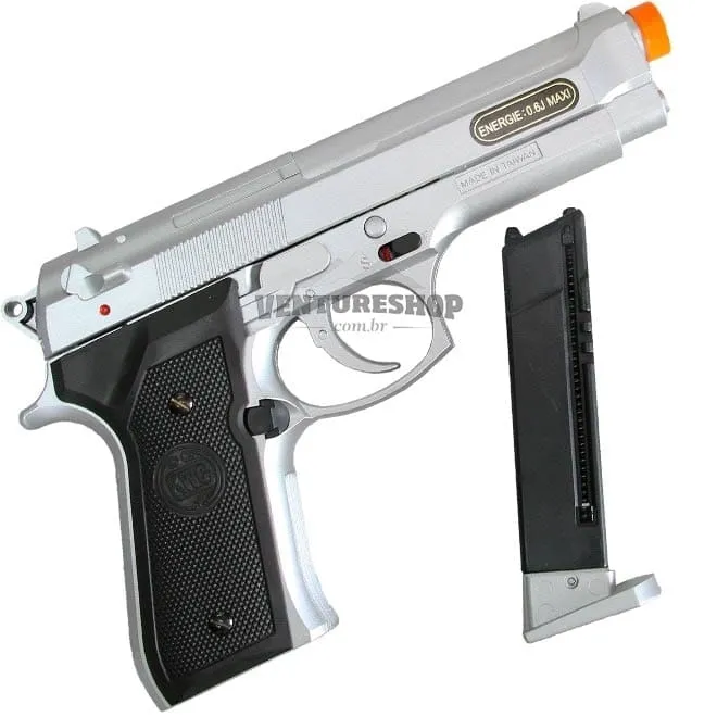 Airsoft Pistola M92 KWC Spring 6mm - Prata