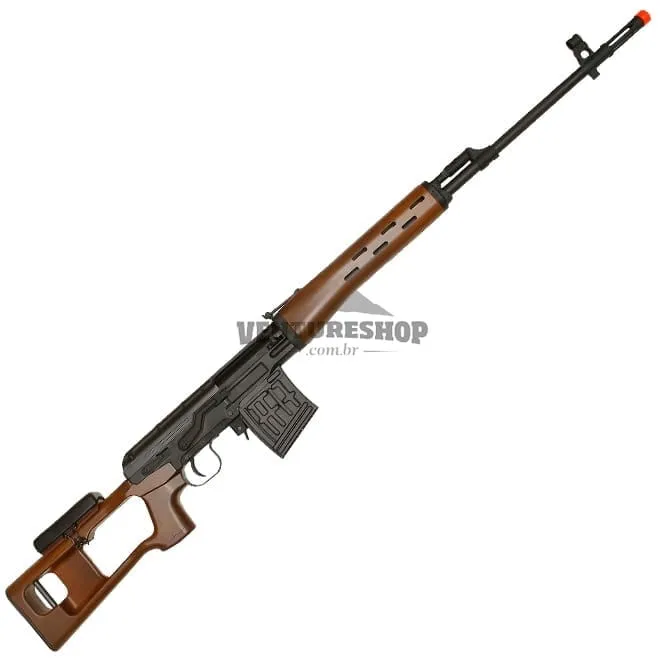 Airsoft Sniper Dragunov SVD Kalashnikov Wood Spring - King Arms