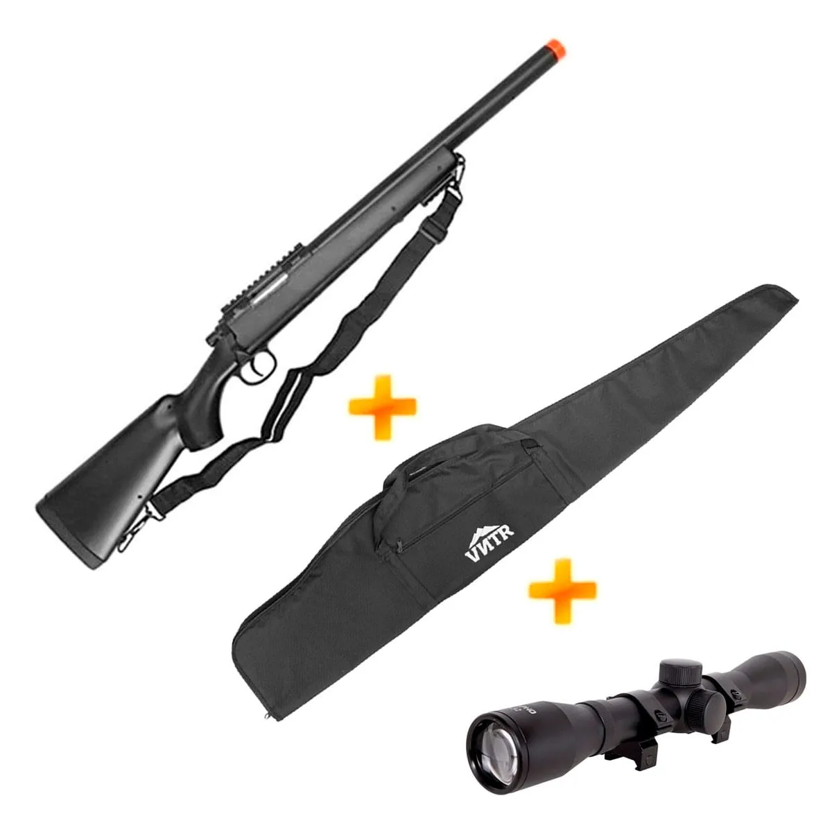 Airsoft Sniper GF 529 Game Face Spring Crosman + Capa + Luneta