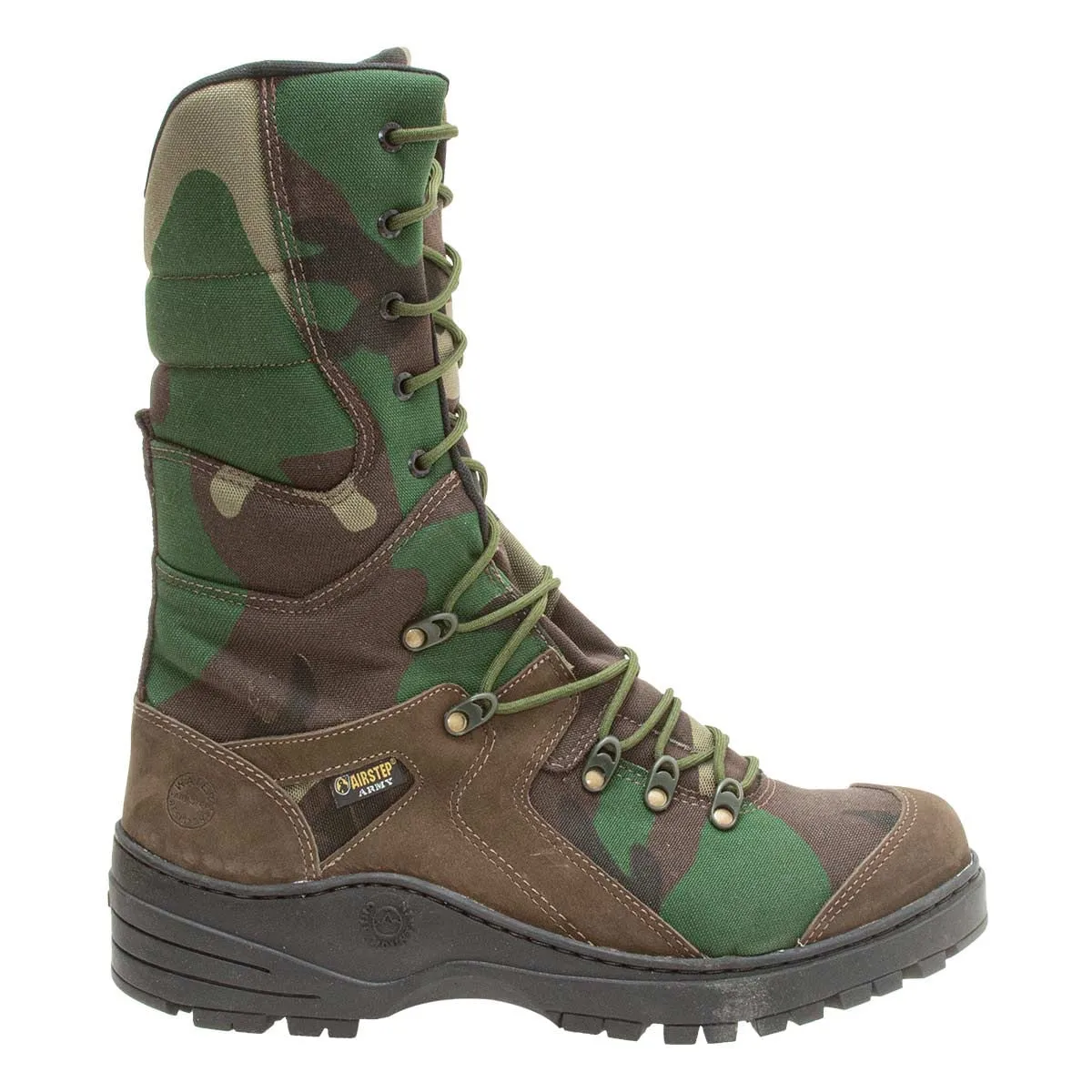 Airstep Bota Tática Militar Coturno CanoAlto Camuflagem  Woodland 8995-4