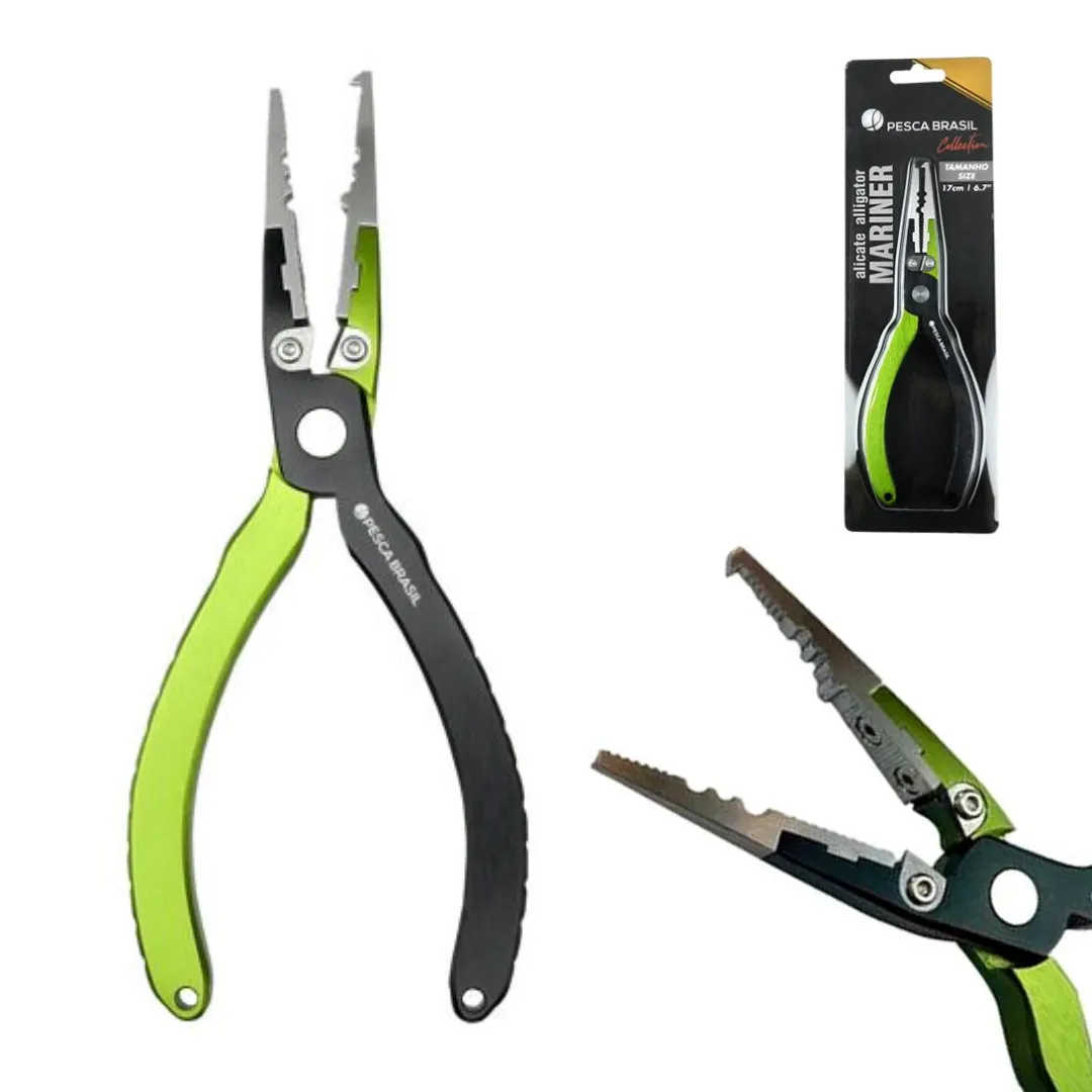 Alicate Alligator Pesca Brasil Collection Mariner - 17cm