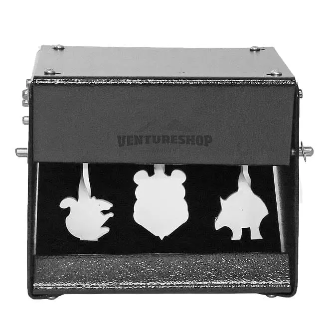 Alvo com 3 Silhuetas metálicas de Bichos - Rearmável