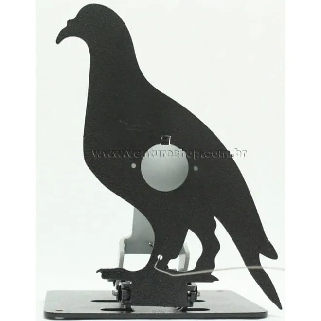 Alvo para Field Target Pombo - Metálico e Rebatível