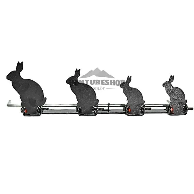 Alvo Régua de Coelho Pequeno - Metálico e Rebatível