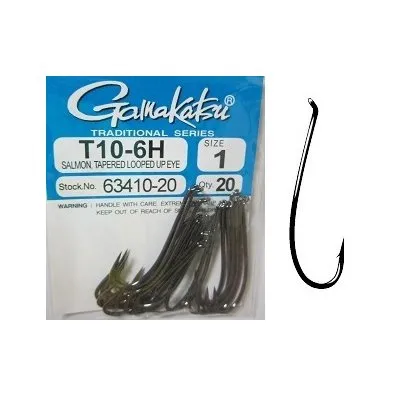 Anzol Fly Gamakatsu T10-6H Salmon Steehead Nº1 c/20un