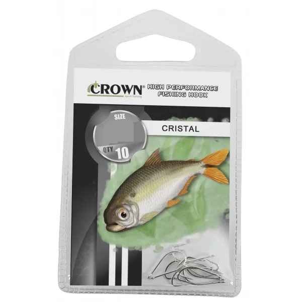 Anzol Crown Cristal Tamanho 16 - Cartela c/ 10UN