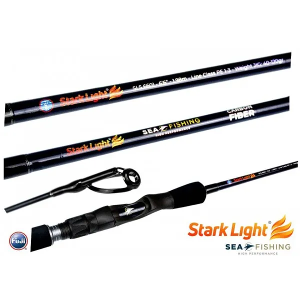 Vara Light Jigging Sea Fishing Stark Light 6"3' (1,98 m) PE 1 a 3 - Jigs: 40 a 120 gr - FUJI (molinete)