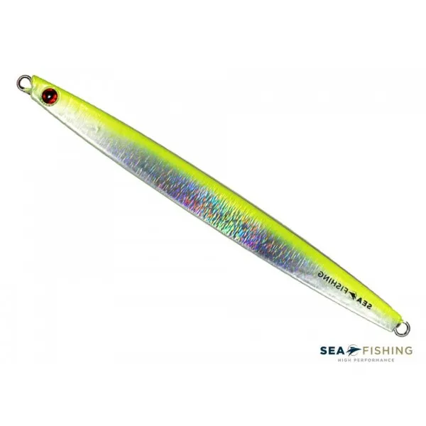 Isca artificial metal Jig Sea Fishing modelo Apuã 75g cor Limão - Glow