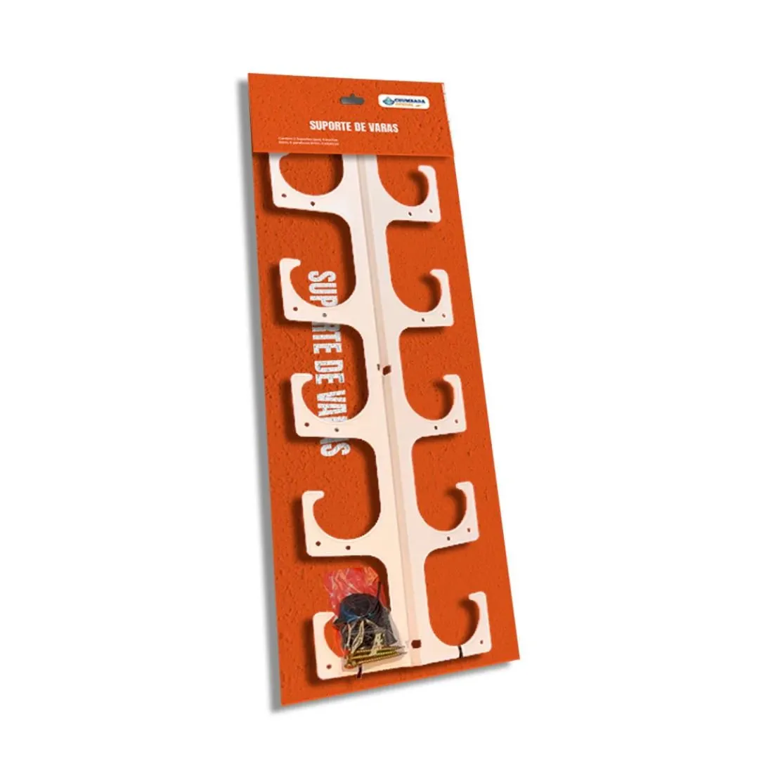 Suporte De Vara De Parede Chumbada Oficial - Organizador