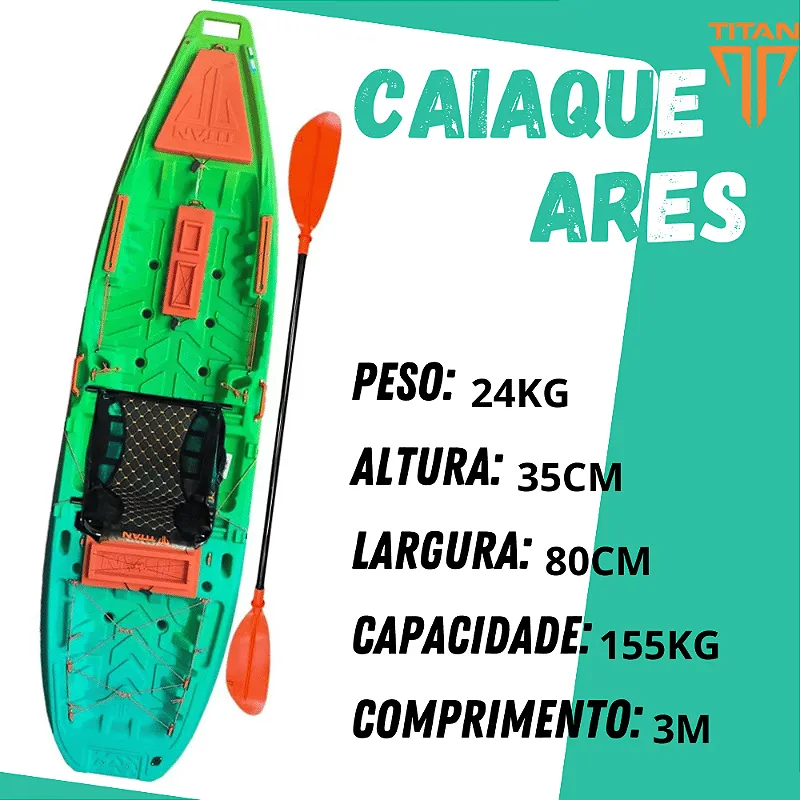 Caiaque a remo Ares TItan Cor Aurora