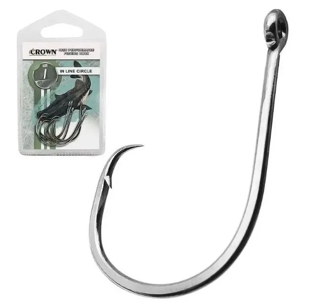 ANZOL CROWN IN LINE CIRCLE BLACK Nº9/0 C/ 6UN