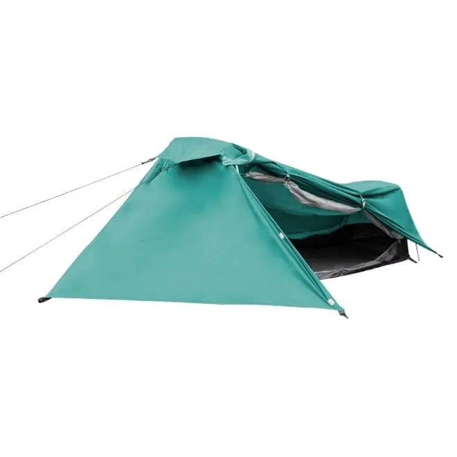 Barraca de Camping Bivak para 1 Pessoa Azul e Verde - Trilhas e Rumos