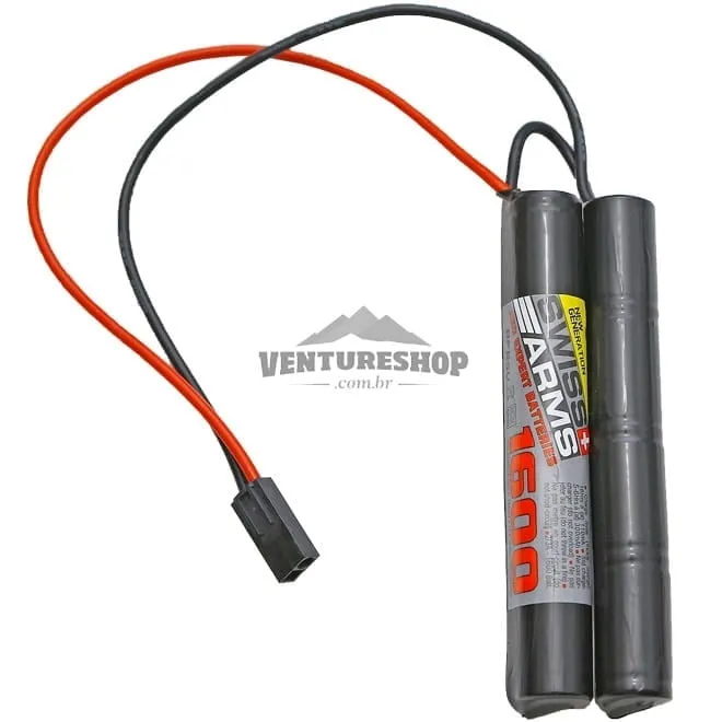 Bateria para Airsoft High-Drain Type 9.6V 1600mAh - Swiss Arms