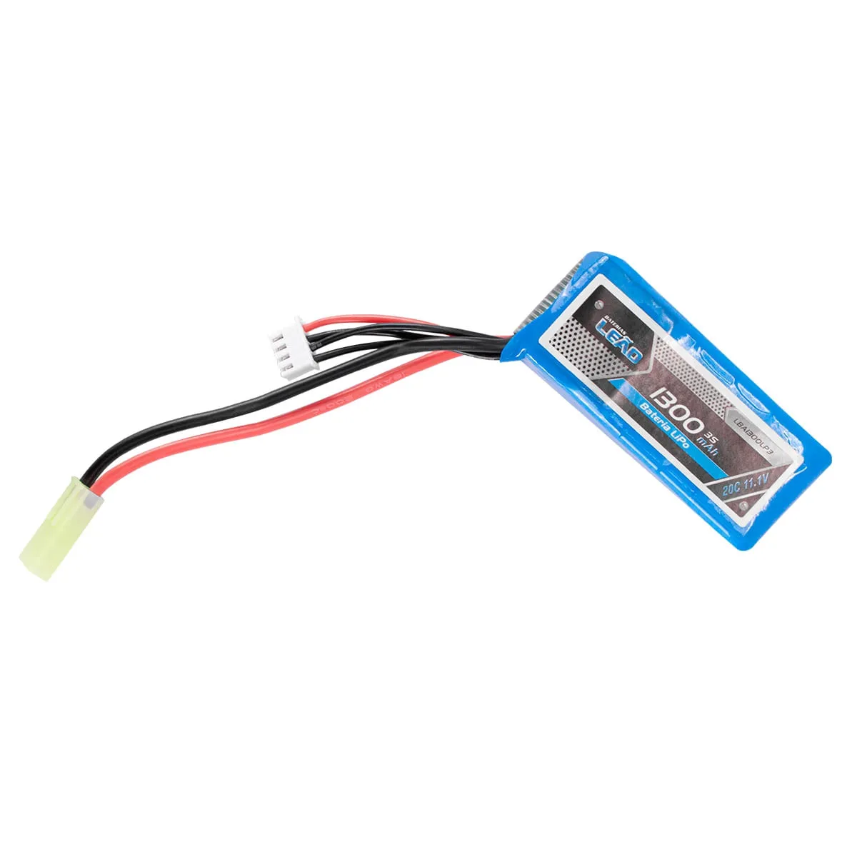 Bateria para Airsoft LiPo 11.1V - 3S (1 Pack) 20/40C 1300mAh Compact - Leão Modelismo