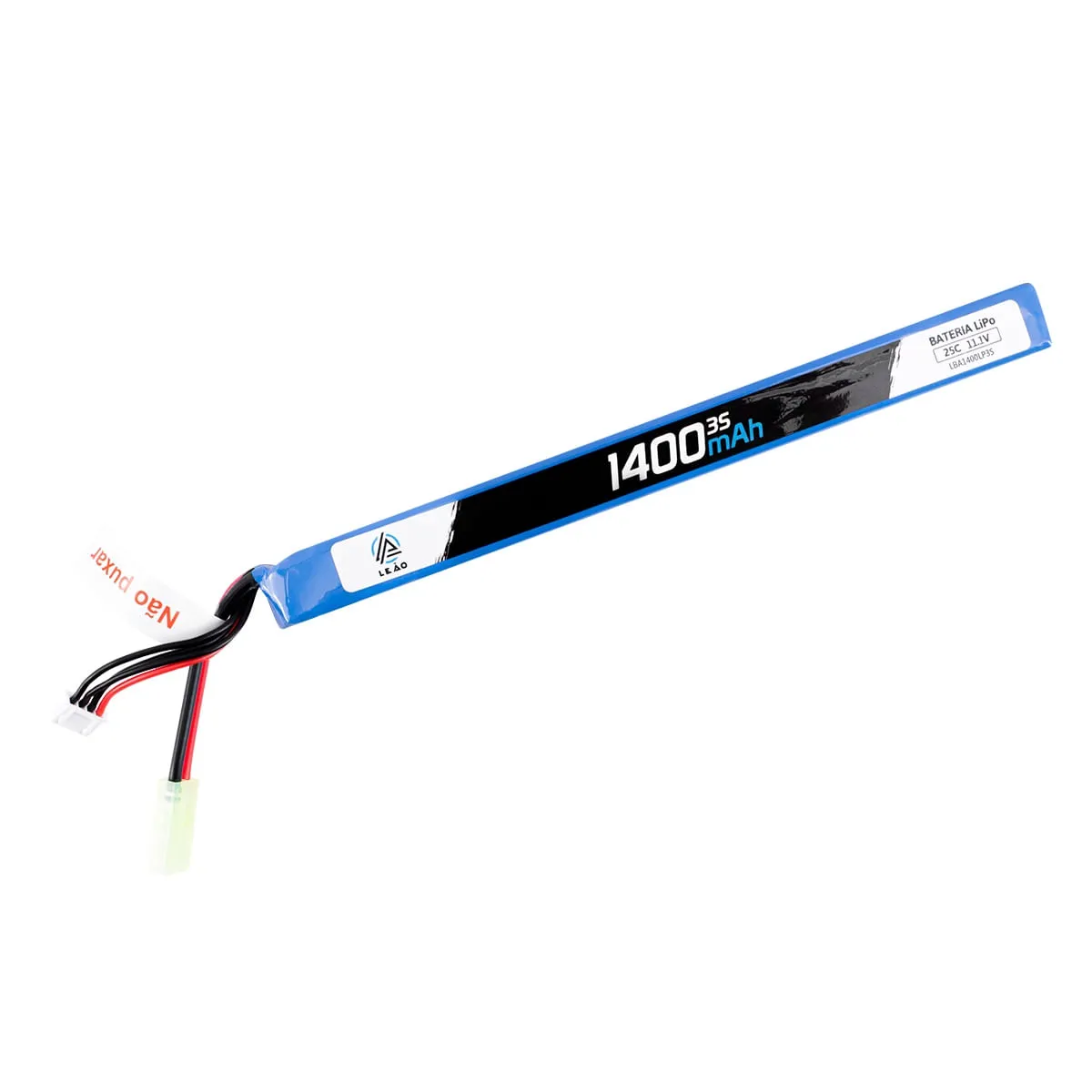 Bateria para Airsoft LiPo 11.1V - 3S (AK Series) 25/50C 1400mAh - Leão Modelismo