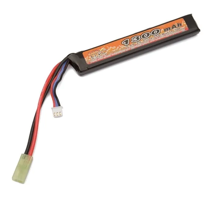 Bateria para Airsoft LiPO 7.4V 15C 1300mAh Stick - VB Power
